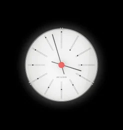 Arne Jacobsen Clocks Bankers Veggur Ø12 cm hvit/sort/rød