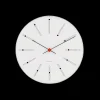 Arne Jacobsen Clocks Bankers Veggur Ø21 cm hvit/sort/rød