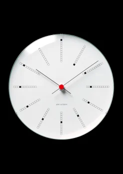 Arne Jacobsen Clocks Bankers Veggur Ø29 cm hvit/sort/rød