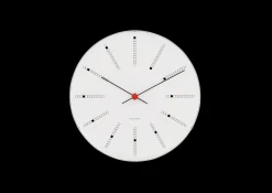 Arne Jacobsen Clocks Bankers Veggur Ø48 cm hvit/sort/rød