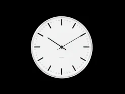 Arne Jacobsen Clocks City Hall Veggur Ø16.5 cm hvit/sort