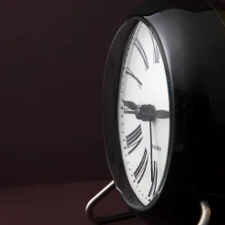 Arne Jacobsen Clocks Roman Bordur Ø11 cm hvit/sort