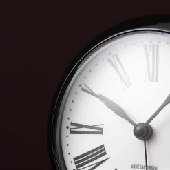 Arne Jacobsen Clocks Roman Bordur Ø11 cm hvit/sort