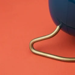 Arne Jacobsen Clocks Station Bordur Ø11 cm petroleum/hvit