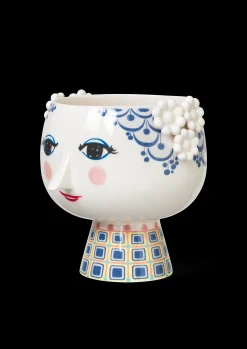 Bjørn Wiinblad Eva Potteskjuler på fot Ø21 cm blå