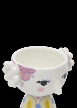 Bjørn Wiinblad Eva Telyslykt Ø6.5 cm gul/lavendel 2 stk.