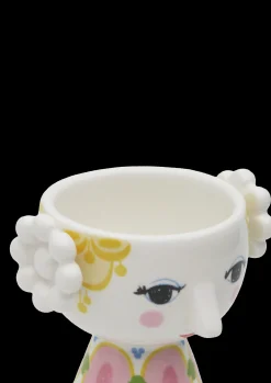 Bjørn Wiinblad Eva Telyslykt Ø6.5 cm gul/lavendel 2 stk.