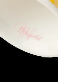 Bjørn Wiinblad Eva Telyslykt Ø6.5 cm gul/lavendel 2 stk.