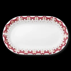 Bjørn Wiinblad Guirlande Serveringsfat 39x23.5 rød