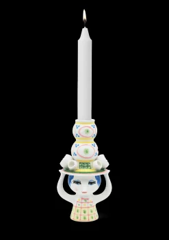 Bjørn Wiinblad Lady with hat Lysestake H16 cm pink - Kjøp nå