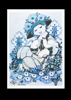 Bjørn Wiinblad Wiinblad Miss Ella 50x70 cm multi