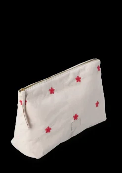 Daisy Karla Toalettveske 30x10x20 cm – Sand/Rød fra JUNA