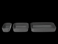 Grand Cru Ovnfaste Fat 3 stk. Grå – Porselen