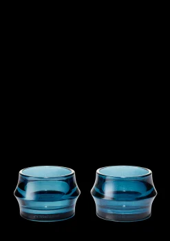 Holmegaard ARC Telyslykt Ø7.2 cm mørk blå 2 stk. - Kjøp her