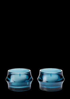 Holmegaard ARC Telyslykt Ø7.2 cm mørk blå 2 stk. - Kjøp her