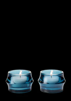 Holmegaard ARC Telyslykt Ø7.2 cm mørk blå 2 stk. - Kjøp her