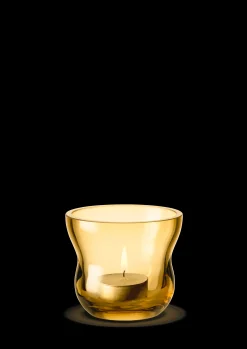 Holmegaard Calabas Telyslykt Ø8.5 cm amber