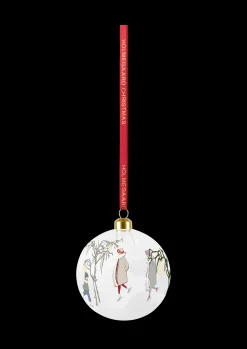 Holmegaard Christmas Bauble Children ice skating Ø8 cm