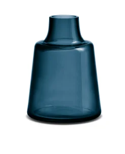 Holmegaard Flora Vase kort hals H24 mørk blå