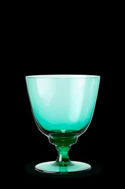 Holmegaard Flow Glass med stett 35 cl emerald green