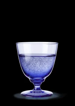 Holmegaard Flow Glass med stett 35 cl mørk blå - Kjøp nå