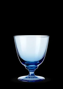 Holmegaard Flow Glass med stett 35 cl blå