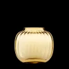 Holmegaard Primula Oval Vase H12.5 amber