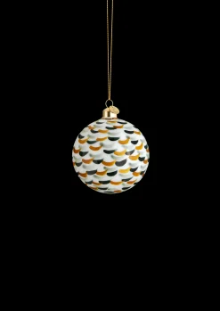 Holmegaard Souvenir Julekule Ø8 cm penselstrøk grønn