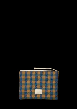 JUNA Bæk&Bølge Dalila Toiletbag 20x14 cm Blå/Oker.