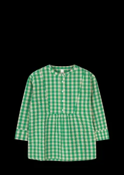 JUNA Bæk&Bølge Irene shirt S/M grønn/sand - Kjøp nå