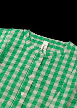 JUNA Bæk&Bølge Irene shirt S/M grønn/sand - Kjøp nå