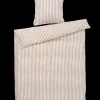 JUNA Bæk&Bølge Lines Sengetøy 140x220 cm sand/hvit NO
