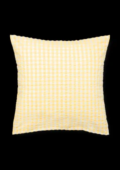 JUNA Bæk&Bølge Putetrekk 63x60 cm gul/hvit DK