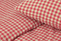 JUNA Bæk&Bølge Sengetøy 140x220 cm rød/gul DK