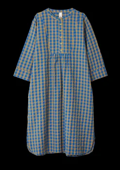 JUNA Bæk&Bølge Sonja dress S/M blå/oker