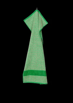 JUNA Check Håndkle 50x100 cm grønn/sand