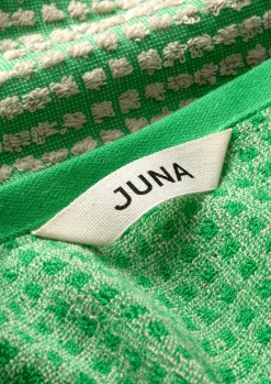 JUNA Check Håndkle 50x100 cm grønn/sand