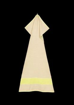 JUNA Check Håndkle 70x140 cm gul/pink