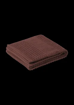 JUNA Check Håndkle 50x100 cm sjokolade