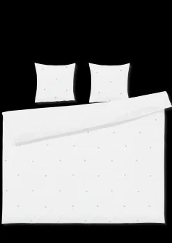 JUNA Daisy Sengetøy 220x220 cm hvit/lys blå SE