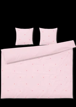 JUNA Daisy Sengetøy 220x220 cm pink/rød SE