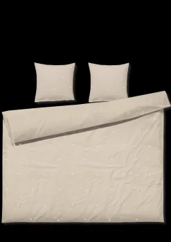 JUNA Daisy Sengetøy 220x220 cm sand/hvit SE