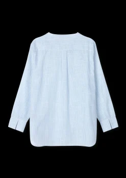 JUNA Monochrome Lines Ida shirt XS lys blå/hvit