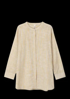 JUNA Monochrome Lines Ida shirt XS oker/hvit