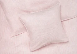 JUNA Monochrome Lines Sengetøy 140x200 cm rosa/hvit NO