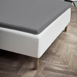 JUNA Percale Konvoluttlaken 120x200 cm grå