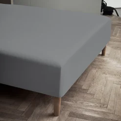 JUNA Percale Laken til rammemadrass 180x30x210 cm grå