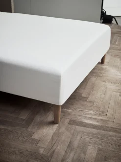 JUNA Percale Laken til rammemadrass 90x30x200 cm hvit