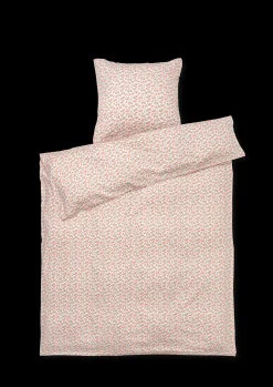 JUNA Pleasantly Sengetøy 140x220 cm hvit/rosa NO