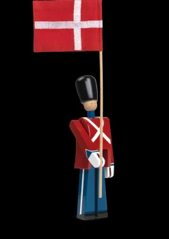 Kay Bojesen Fanebærer liten rød/blå/hvit